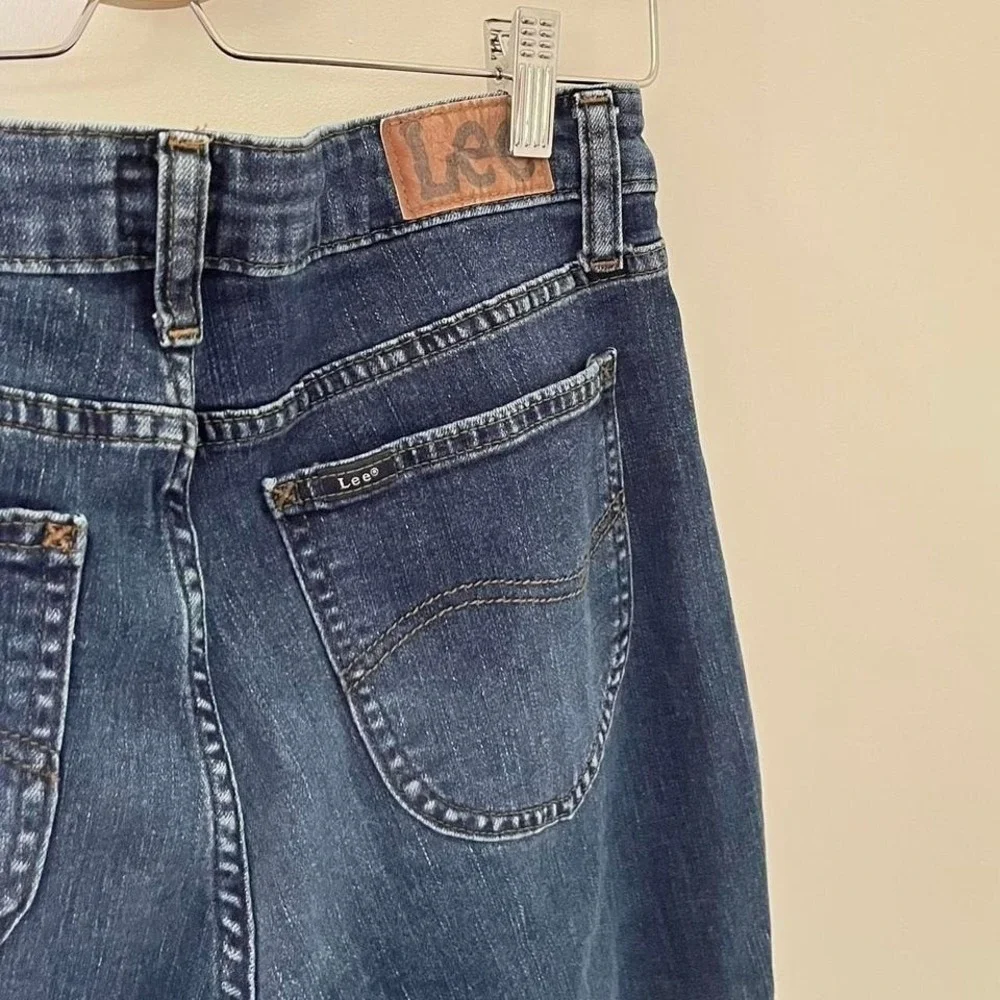 Vintage Lee High-Waisted Denim Capris Cotton Size‎ 8 Jeans